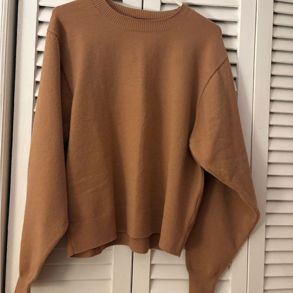 7 For All Mankind Camel Crew Neck Sweater